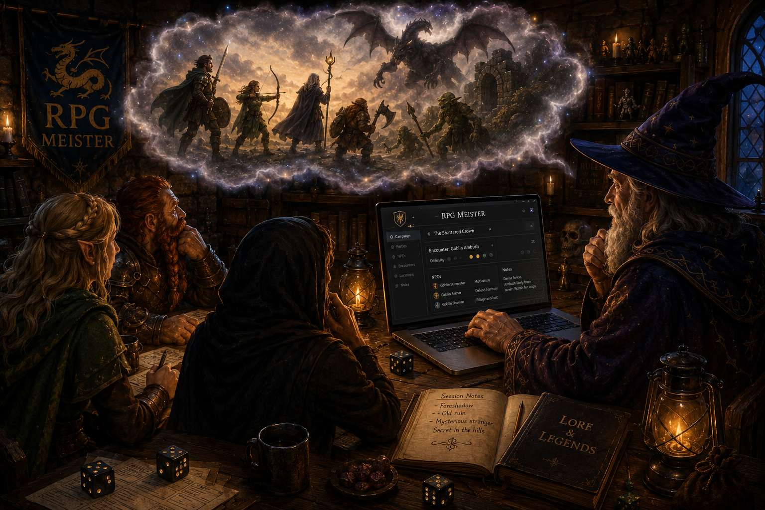 Adventurers gathering to begin a new quest